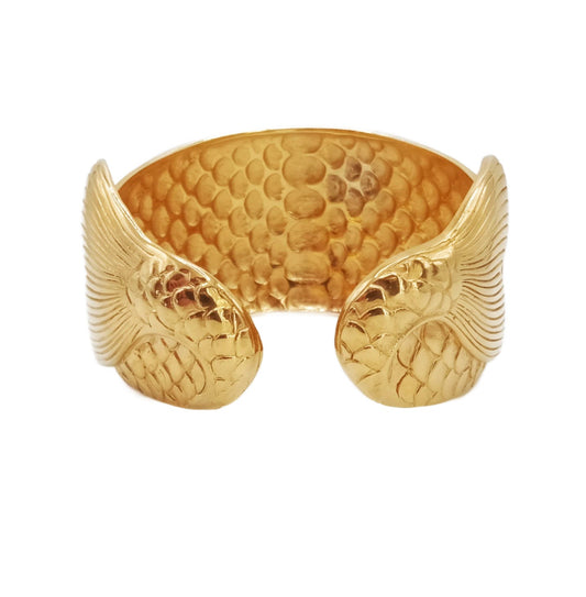 Siren Mermaid Gold Cuff Bracelet