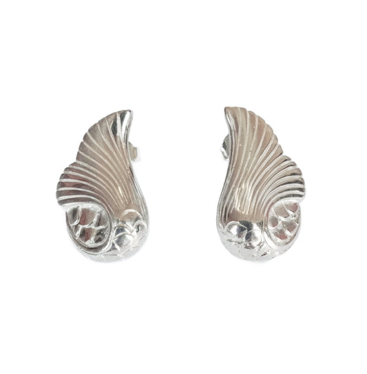 Siren Silver Mermaid Tail Stud Earrings